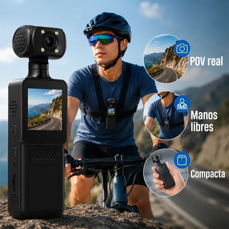Cámara Corporal Portátil 4K: Crea contenido sin tener que llevar el celular en la mano 📹