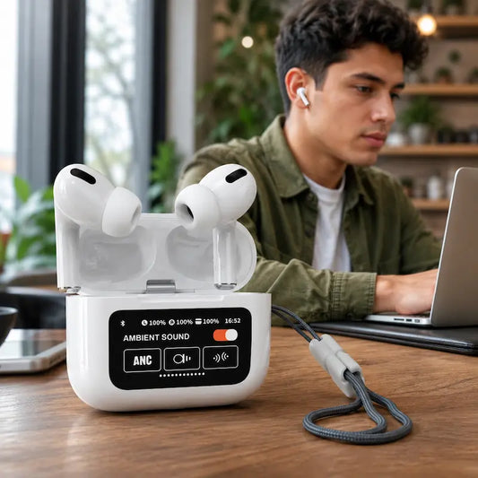 Audífonos Inalámbricos con Pantalla Táctil A9 Pro: Controla tu música desde el estuche 🎧