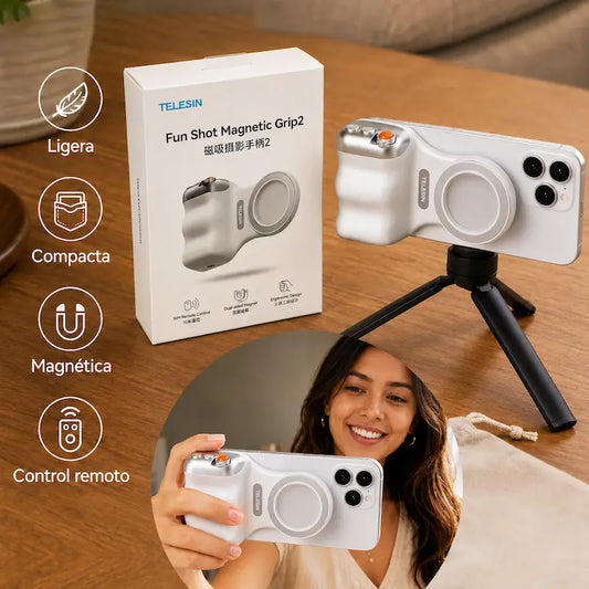 Empuñadura Magnética: Convierte tu celular en una cámara más profesional 📸