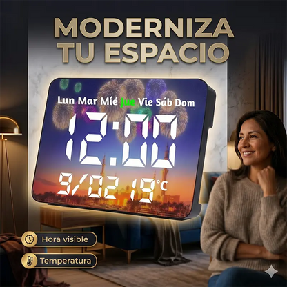 Reloj Digital 3D de Pared Planeta LED: moderniza tu hogar sin remodelar ✨